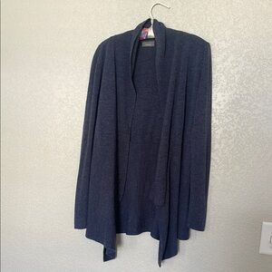 Heathered Blue Open Front Cardigan